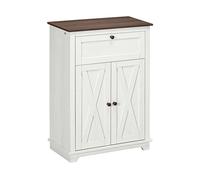 CREDENZA CUCINA HOMCOM IT838-348V80WT - Armadio in MDF Bianco con 2 porte e 1 ripiano