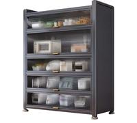 Credenza Cucina Salvaspazio, Scaffale da Panettiere con Mobiletto Portaoggetti, Capacità di Carico di 1323 Libbre, for Riporre Forni a Microonde, Macchine for il Caffè e Utensili