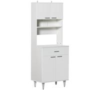 Credenza da Cucina 60x40x160 cm in Legno Bianco