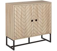 Credenza da cucina HOMCOM con 2 ante e ripiani 80x29,5x80 cm legno naturale