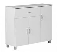 Credenza di design SETE 90 x 75 x 30 cm, bianco | Armadio con 1 cassetto 3 ante | Camera da letto moderna | Credenza sala da pranzo | Scarpiera stretta con cassetto