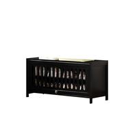 Credenza - Elegante armadio in legno nero versatile per corridoio e scarpiera per ingresso, 40 x 80 x 32 cm, soluzione salvaspazio perfetta