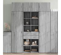 Credenza Grigio Sonoma 70x42,5x185 cm in Legno Multistrato