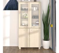 Credenza HAMAR in Legno Massello di Pino Marrone
