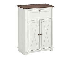 CREDENZA HOMCOM CUCINA IT838-348V80WT - Armadio in MDF Bianco con 2 porte e 1 ripiano