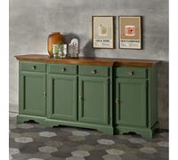 CREDENZA IN LEGNO MASSELLO CON CORPO AVANZATO IN VARI COLORI