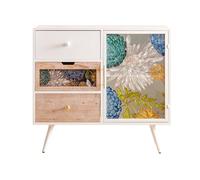 Credenza in stile fattoria Mobiletto buffet con contenitore, armadietto verniciato vintage, tavolo consolle multifunzionale Credenza Accent Cabinet for ingresso, soggiorno, sala da pranzo Credenza