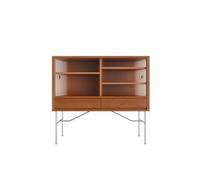 Credenza in stile nordico, vetrina in vetro, organizer da cucina, arredamento moderno per sala da pranzo, soggiorno, soluzione di archiviazione elegante