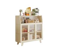 Credenza indipendente, bancone da bar in legno, mobiletto for la preparazione dei cibi di grande capacità con superficie di lavoro, adatto for soggiorno e ingresso(Color1,98x32x95cm)