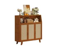 Credenza indipendente, bancone da bar in legno, mobiletto for la preparazione dei cibi di grande capacità con superficie di lavoro, adatto for soggiorno e ingresso(Color2,98x32x95cm)