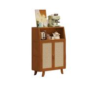 Credenza indipendente, bancone da bar in legno, mobiletto for la preparazione dei cibi di grande capacità con superficie di lavoro, adatto for soggiorno e ingresso(Color2,66x32x95cm)