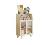 Credenza indipendente, bancone da bar in legno, mobiletto for la preparazione dei cibi di grande capacità con superficie di lavoro, adatto for soggiorno e ingresso(Color1,66x32x95cm)