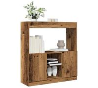 Credenza Legno Antico 92x33x100 cm in Legno Multistrato, Rustic Wood Cabinet for Living Room & Dining Room, Spacious Storage with 2 Doors & 3 Shelves, Vintage Style Furniture for Home Decor