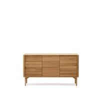 Credenza Lenon 2 ante 3 cassetti legno e impiallacciatura rovere 155x86cm FSC MIX Credit