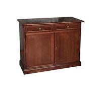 CREDENZA MADIA 2 PORTE 2 CASSETTI TINTA NOCE SCURO ARTE POVERA