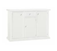 CREDENZA MADIA 3 PORTE 1 CASSETTO BIANCO OPACO ARTE POVERA cm 120x40x88H