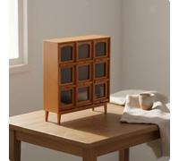 Credenza Mini con 9 Scomparti Superficie Liscia Credenza Bambole Legno