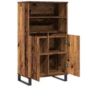 Credenza, Mobile Buffet a 6 Scomparti, Credenza Mobile Contenitore per Zona Pranzo, Corridoio, Bar, Credenze per Soggiorno, Piedini in Metallo (Legno vecchio)
