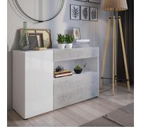 CREDENZA MOD. JOHNNY CM 130X41 H. 81 BIANCO E CEMENTO