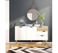 CREDENZA MOD. OSLO CM 147.1X39.1 H. 81.7 BIANCO OPACO E OAK