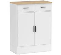 Credenza Moderna 68,6x35x90,3A cm 2 Cassetti e Armadietto 2 Ante Ripiano