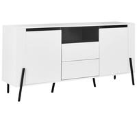 Credenza moderna Armadi con gambe in metallo 3 cassetti Bianco Blackpool