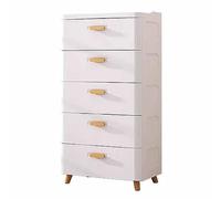 Credenza moderna bianca con 3 cassetti, mobiletto autoportante per camera da letto, soggiorno, cucina, design in plastica resistente