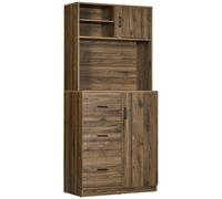 Credenza Moderna Con 3 Cassetti E Armadietti Mobile Dispensa In Legno