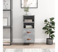 Credenza moderna con gambe in metallo e materiale in legno, design senza tempo, con 2 cassetti e 2 scomparti per lo spazio, piastra stabile per decorazione, cucina o soggiorno