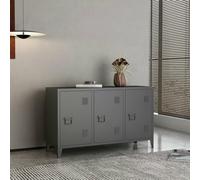 Dmora - Credenza Mora, Buffet da soggiorno, Madia da salotto, Dispensa da cucina, 120x40 h73 cm, Ardesia