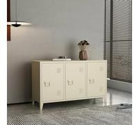 Dmora - Credenza Mora, Buffet da soggiorno, Madia da salotto, Dispensa da cucina, 120x40 h73 cm, Panna
