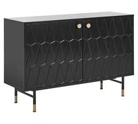 Credenza nera con 2 ante nero in stile retrò Adante