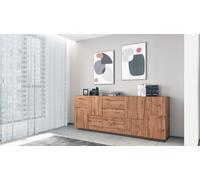 Credenza PONGO a 4 ante e 3 cassetti Rovere Wotan