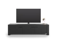 Credenza porta Tv con 3 ante Rachele, (180x45x45,8 cm), Nero Frassino