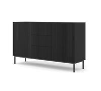 Credenza Ravenna B da 150 cm con 2 ante e 3 cassetti, frontali effetto | Bim Furniture - ref. 5903769731848 - 5903769731848 - Grigio