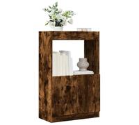 Credenza Rovere Fumo 63x33x100 cm in Truciolato, Modern Sideboard with 3 Doors and 2 Shelves, Sturdy Wooden Storage Cabinet for Living Room, Dining Room, Office, Elegant Finish, Space-Saving Design