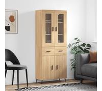 Credenza Rovere Sonoma 69,5x34x180 cm in Legno Multistrato