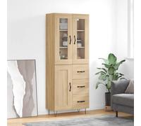Credenza Rovere Sonoma 69,5x34x180 cm in Legno Multistrato