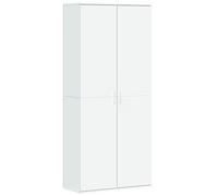 Credenza Top Bianco 80x35x180 cm Legno Ingegneria | Armadio di stoccaggio, porte chiuse, ingresso e soggiorno, superficie liscia,fissaggio a parete in dotazione