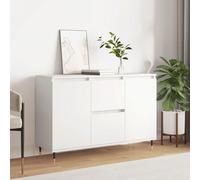 Credenze 104x35x70 cm Credenze Buffet Credenza Per Cucina Mobili Cassettiere Camera Da Letto Cassettone Legno Mobiletto Sala Credenze Basse Bianca Colore: BiancoMateriale: Legno multistrato, ferroDime