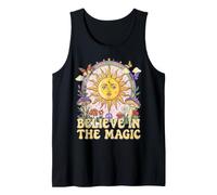 Credere nel Magico Sole Fungo Boho Hippie Art Canotta