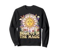 Credere nel Magico Sole Fungo Boho Hippie Art Felpa