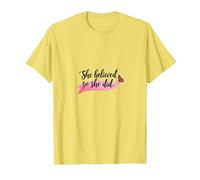 Credeva così ispirava l'emancipazione Femminile Maglietta, Uomo, Limone, XL