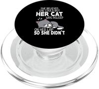 Credeva di potere, ma il suo gatto era addormentato sul grembo PopSockets PopGrip per MagSafe