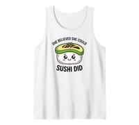 Credeva di saper Fare Il Sushi, Cibo Divertente, Gioco di Parole, Carino, Kawaii Canotta