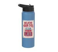 Credi che i tuoi occhi non le loro bugie Vintage Truth Seeker State Stainless Steel Insulated Water Bottle