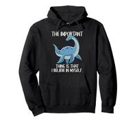 Credi in Me Stesso Nessie Loch Ness Mostro Umorismo criptidico Felpa con Cappuccio