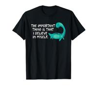 Credi in Me Stesso Nessie Loch Ness Mostro Umorismo criptidico Maglietta con Stampa Grafica Economica