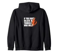 Credi in te stesso Motivazionale Streetwear Tipografia Felpa con Cappuccio