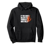 Credi in te stesso Motivazionale Streetwear Tipografia Felpa con Cappuccio